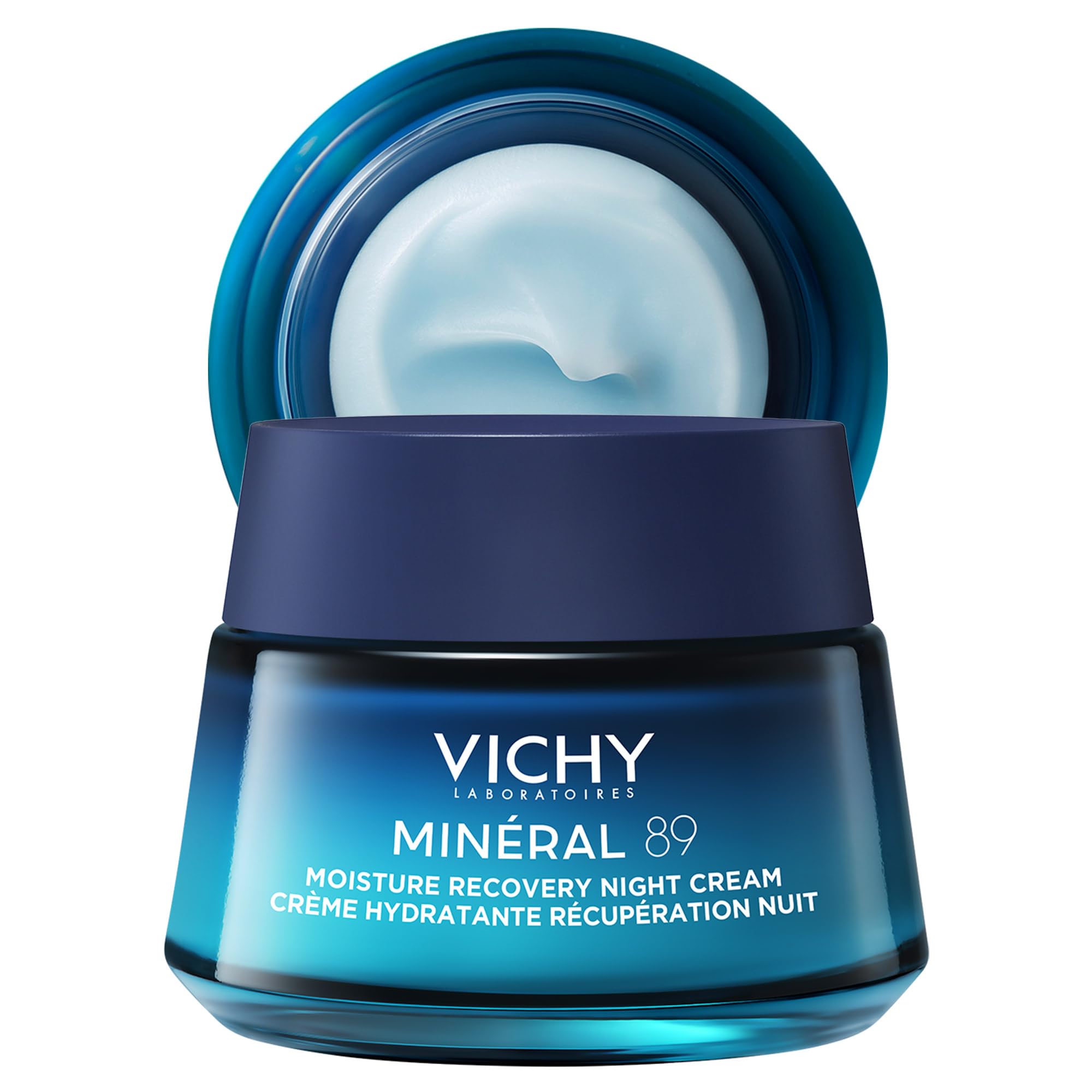 Vichy Mineral 89 Fragrance Free Cream, Moisture Boosting Cream with Hyaluronic Acid, Daily Face Moisturizer, Available in 3 Formulas For All Skin Types, Dry & Sensitive Skin & Mattifying for Oily Skin