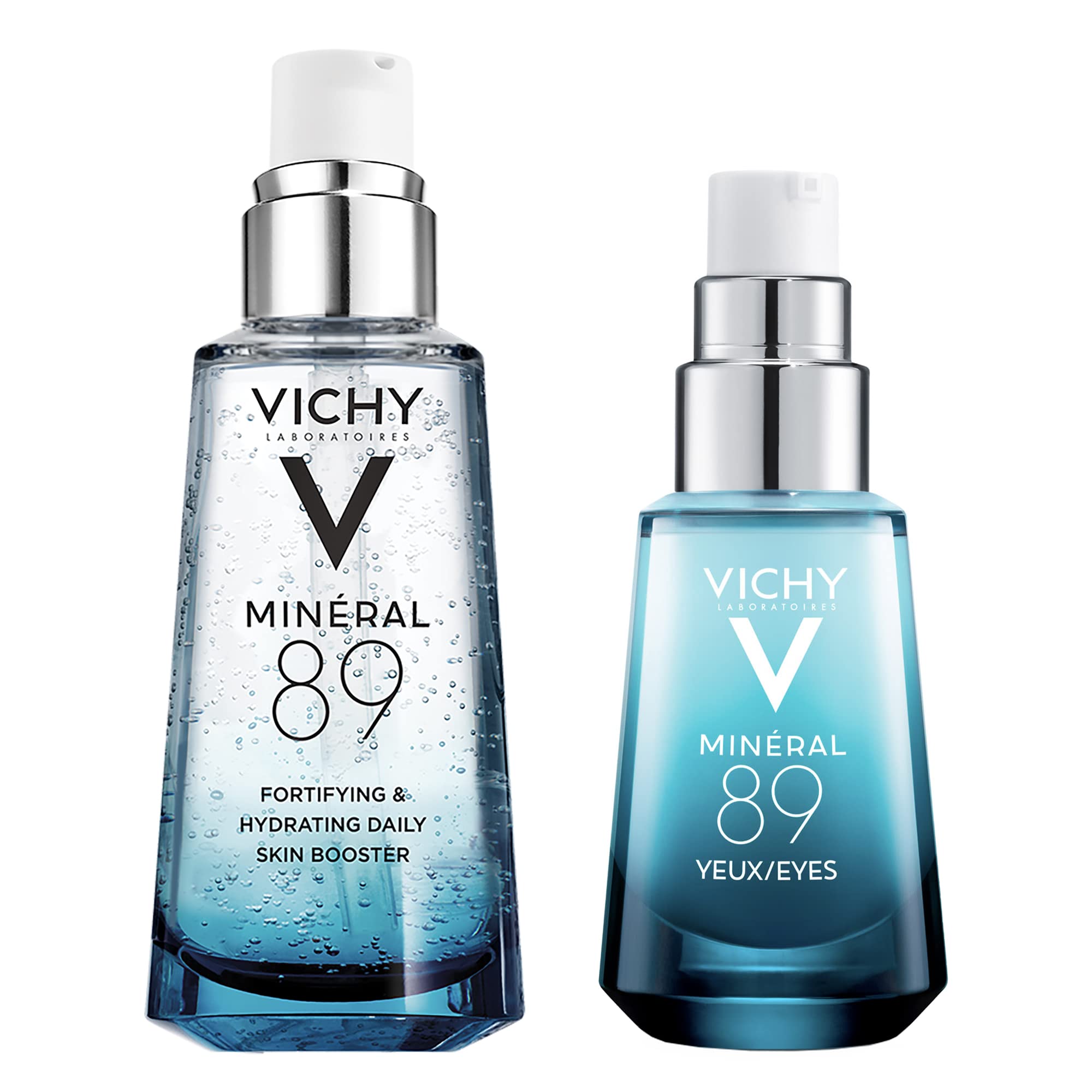 Vichy Mineral 89 Booster, Pure Hyaluronic Acid Serum for Face with Volcanic Mineral Water for Skin Barrier Repair, Plumps & Hydrates, Lightweight Moisturizing Gel, Oil-Free, Non-Sticky